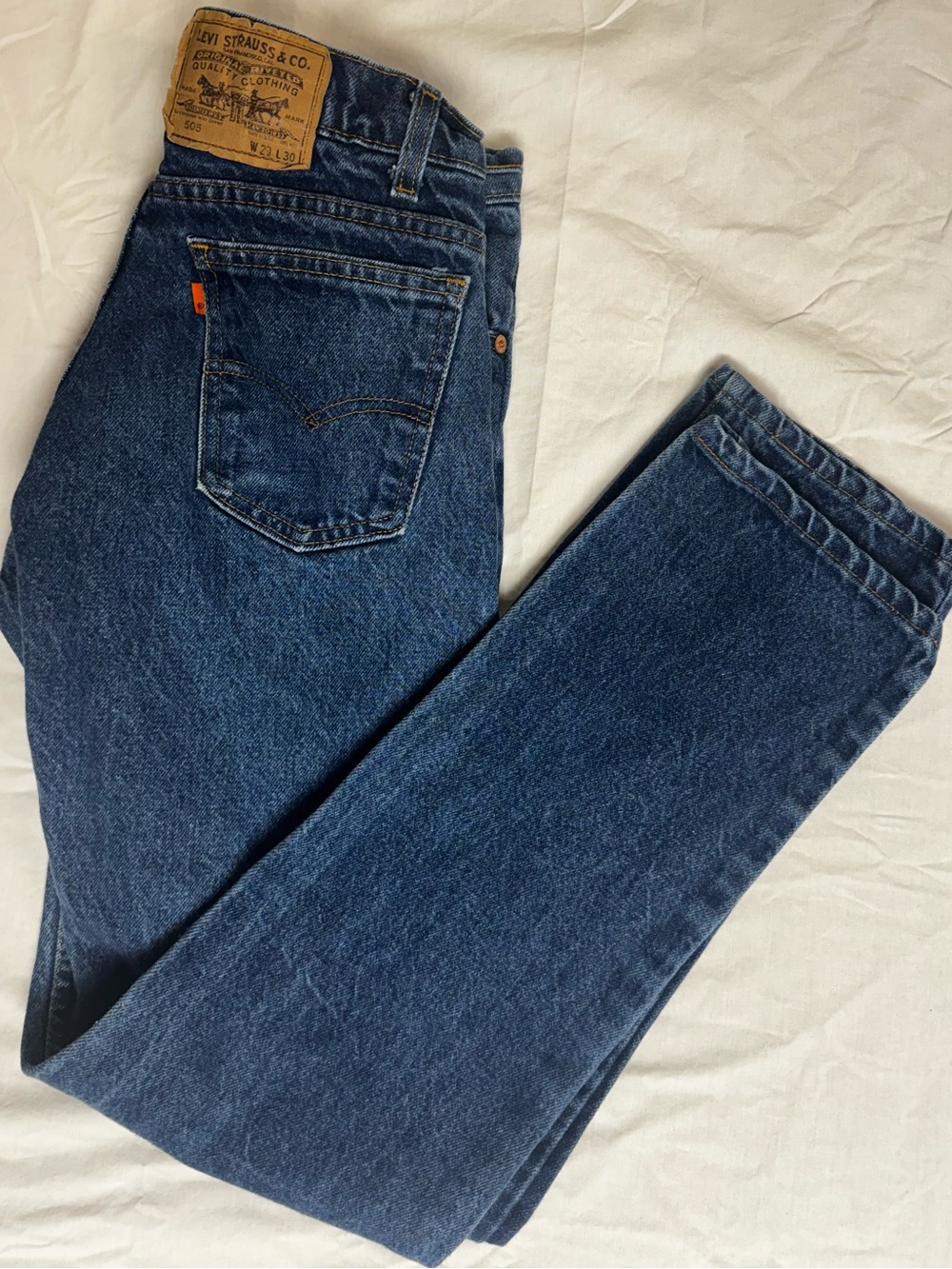 Vintage Orange Label Levi 505s
